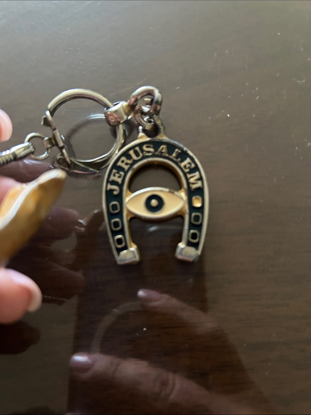 Jerusalem Horseshoe & Camel Keychain Charm - Brown Palestine - Picture 5 of 6